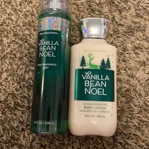 Vanilla bean Noel body cream and mist
